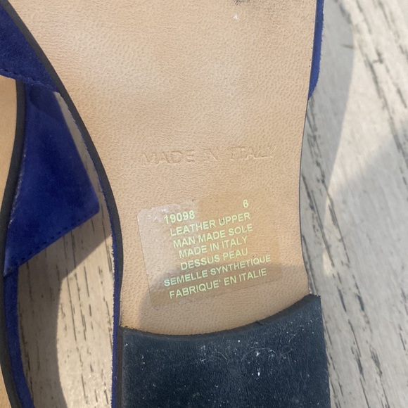 Italian blue suede sandals - Picture 4 of 5